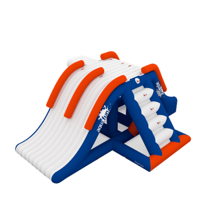 otra variante de juego acuatico, blanco rojo y azul