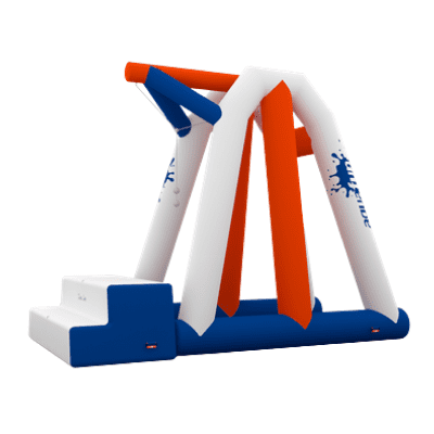 miniatura de un juego acuatico blanco, rojo y azul